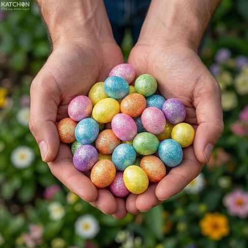 KatchOn, 240 Pc Assorted Mini Easter Eggs Bulk | Colorful Foam Tiny Easter Eggs 1.5×1.8 cm for Crafts | Easter Party Favors, Basket Stuffers | Easter Decorations for Home Decor in Saudi Arabia
