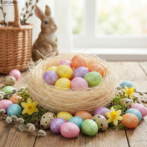 KatchOn, 240 Pc Assorted Mini Easter Eggs Bulk | Colorful Foam Tiny Easter Eggs 1.5×1.8 cm for Crafts | Easter Party Favors, Basket Stuffers | Easter Decorations for Home Decor in Saudi Arabia