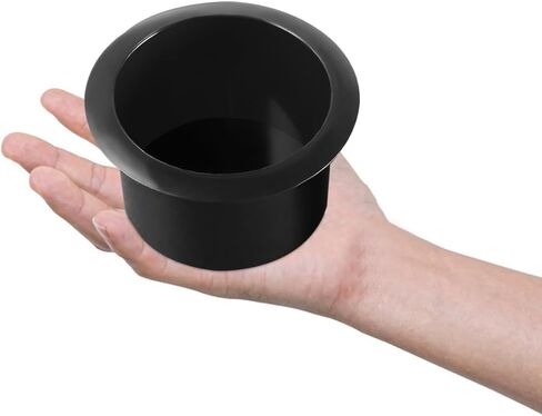 Cabilock 4PCS Sofa Cup Holder Insert, Plastic Couch Cup Holder Replacement, Drop in Drink Cupholder for Boat Arm Recliner Poker Table (Black) in Kuwait