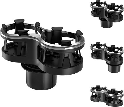 Kwak's Car Cup Holder Expander, 2 in 1 Extra Cup Holder Adapter Extender for Car with Expandable Insert, Fits Drink Cup,Tea Cup,Soda Can,Car Ashtray, etc in Kuwait