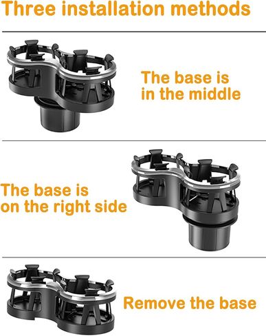 Kwak's Car Cup Holder Expander, 2 in 1 Extra Cup Holder Adapter Extender for Car with Expandable Insert, Fits Drink Cup,Tea Cup,Soda Can,Car Ashtray, etc in Kuwait