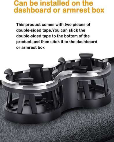 Kwak's Car Cup Holder Expander, 2 in 1 Extra Cup Holder Adapter Extender for Car with Expandable Insert, Fits Drink Cup,Tea Cup,Soda Can,Car Ashtray, etc in Kuwait