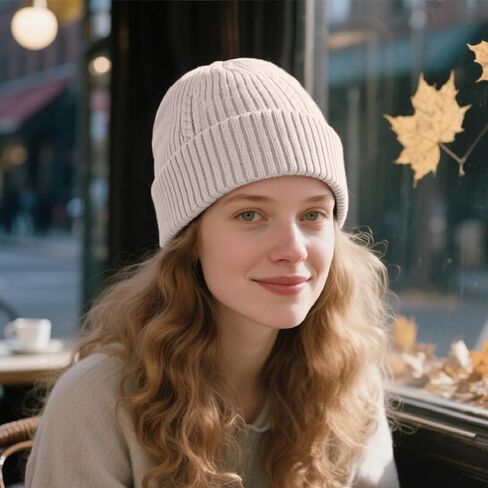 Cable Knit Beanie Hat for Men and Women Soft Winter Hat Comfortable Ribbed Knit Cap for Cold Weather Stylish Outdoor Beanie in Saudi Arabia