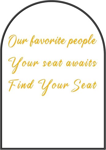 6 Pcs Wedding Seating Chart Decal 3 Styles Wedding Sign Decor Our Favorite People Your Seat Awaits Find Your Seat Decal for Wedding Mirror Table Seating Chart Decoration in Kuwait