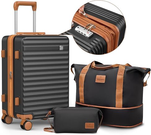 imiomo Carry on Luggage Sets,20 Inch Expandable Carry-on Suitcase with Spinner Wheels,Hard Shell Lightweight Rolling Travel Luggage with TSA Lock in Kuwait