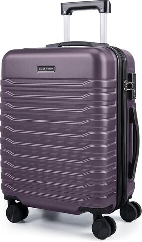 LIGHT FLIGHT Expandable Carry On Luggage 22x14x9 Airline Approved with Double Spinner Wheels, 20 Inch Lightweight Hard Shell Rolling Suitcases with TSA Lock, Rose Purple in Saudi Arabia