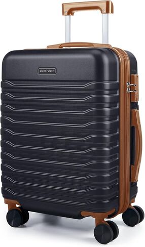 LIGHT FLIGHT Expandable Carry On Luggage 22x14x9 Airline Approved with Double Spinner Wheels, 20 Inch Lightweight Hard Shell Rolling Suitcases with TSA Lock, Rose Purple in Saudi Arabia