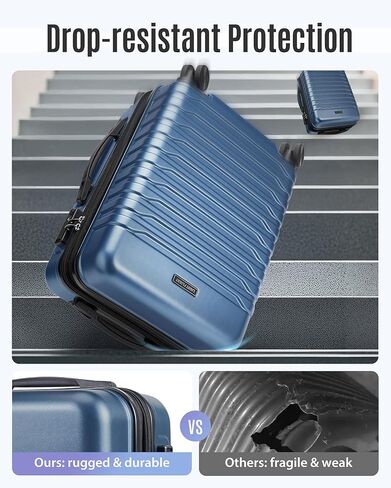 LIGHT FLIGHT Expandable Carry On Luggage 22x14x9 Airline Approved with Double Spinner Wheels, 20 Inch Lightweight Hard Shell Rolling Suitcases with TSA Lock, Rose Purple in Saudi Arabia