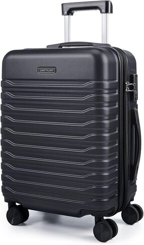 رحلة خفيفة قابلة للتوسيع على الأمتعة 22 × 14 × 9 معتمدة من شركة الطيران مع عجلات دوارة مزدوجة، حقائب سفر ذات هيكل صلب خفيف الوزن مقاس 20 بوصة مع قفل TSA، أرجواني وردي in Kuwait