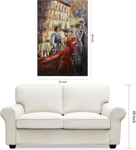 Empire Art Direct Tavern Mixed Media Iron Hand Painted Dimensional Wall Art Ready to Hang, 48" x 32" x 2.2" in Kuwait