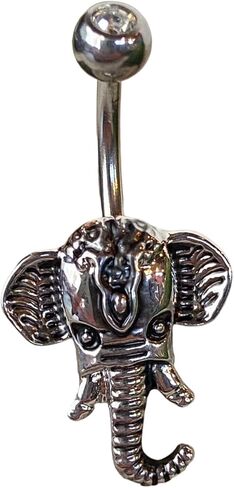1 Piece Unique Elephant Head CZ Gem Belly Ring - Pierced Navel - Body Jewelry in Saudi Arabia