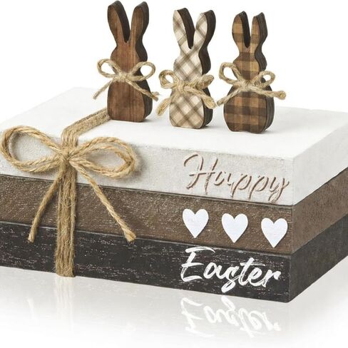 Spiareal 4 Pieces Summer Beach Tiered Tray Decor Starfish Wooden Book Stack Farmhouse Decor Summer Mini Faux Decorative Books Bundle Decorations for Home Table Centerpieces(Beach) in Kuwait