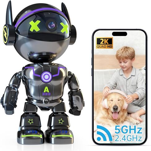 Indoor Security Camera 2 Packs, 2K 5G WiFi Baby/Pet/Dog/Nanny Cameras for Home Security, 360 PTZ Security Cameras with US Servers Phone App, 911 One-Tap Call,AI Smart Detection in Saudi Arabia