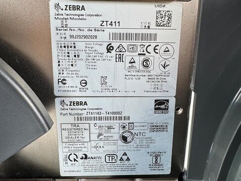 Zebra ZT411 طابعة ملصقات الباركود الصناعية 300 نقطة في البوصة Peel Rewind LAN USB Bluetooth ZT41143-T410000Z ضمان لمدة سنة (متجدد) in Saudi Arabia