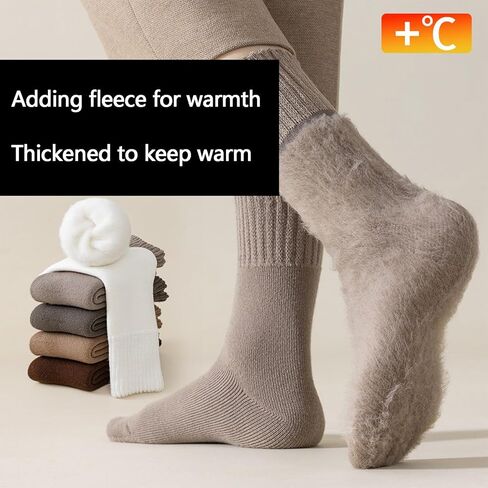 FACELESS Fleece Lined Thermal Socks for Men, Thickened for Warmth, 3 Pair in Saudi Arabia