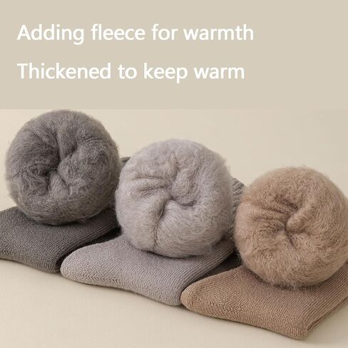 FACELESS Fleece Lined Thermal Socks for Men, Thickened for Warmth, 3 Pair in Saudi Arabia