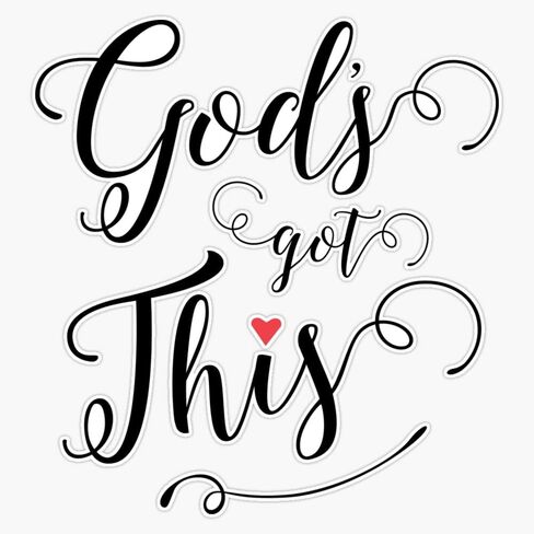 Magnet God's Got This Typography Design Poster Art Magnet Reusable Sticker 5" in Saudi Arabia