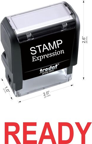 StampExpression - Ready Office Self Inking Rubber Stamp - Red Ink (A-5366) in Saudi Arabia