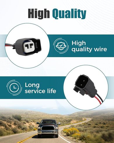 2 Pin ABS Wheel Speed Sensor Connector Fit for Ram 2500 2011-2024, Replace 68457707AB in Kuwait