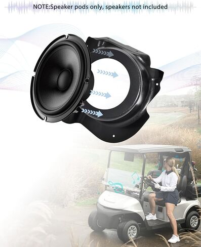حاويات مكبر الصوت لـ E-Z-Go RXV 2008+، حامل مكبر الصوت الأمامي أسفل لوحة القيادة لملحقات EZGo RXV (قطعتان، تدعم مكبرات الصوت 6.5 بوصة) in Saudi Arabia