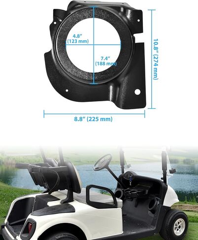 حاويات مكبر الصوت لـ E-Z-Go RXV 2008+، حامل مكبر الصوت الأمامي أسفل لوحة القيادة لملحقات EZGo RXV (قطعتان، تدعم مكبرات الصوت 6.5 بوصة) in Saudi Arabia