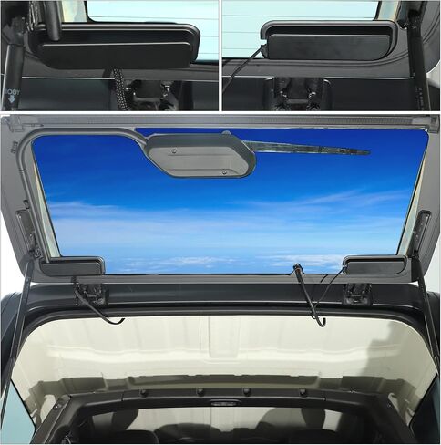 JWWY JL Wrangler Rear Windshield Harness Protective Cover for 2018-2022 Jeep Wrangler JL JLU & Gladiator JT Accessories Black 2pcs in Saudi Arabia