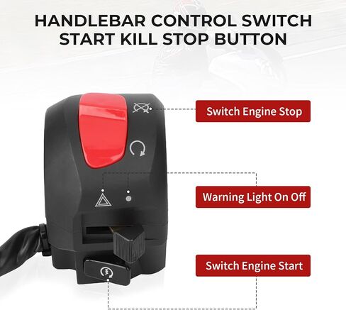 M MATI مفتاح التحكم في المقود زر إيقاف التشغيل لسوزوكي برجمان 650 AN650 2003-2004 37200-10G10 in Kuwait