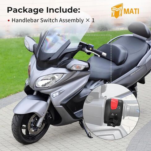 M MATI مفتاح التحكم في المقود زر إيقاف التشغيل لسوزوكي برجمان 650 AN650 2003-2004 37200-10G10 in Kuwait