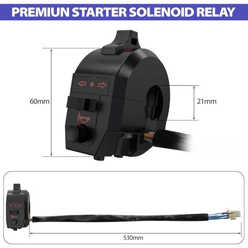 Universal Light Turn Signal Switch + Flasher Relay + Horn + Rear Brake Light Switch Replacement for Honda KTM Suzuki Kawasaki Yamaha Motorcycle Dirt Bike in Kuwait