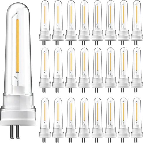 Sunco 12 حزمة S14 LED مصابيح بديلة لسلسلة الفناء في الهواء الطلق، 1W = 4W، 2700K أبيض ناعم، غير قابل للتعتيم، 50 لومن، قاعدة G5 ذات شقين، ETL مصنف للرطب in Saudi Arabia