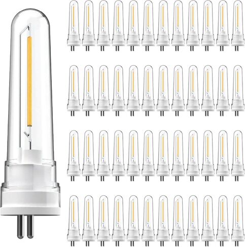 Sunco 12 حزمة S14 LED مصابيح بديلة لسلسلة الفناء في الهواء الطلق، 1W = 4W، 2700K أبيض ناعم، غير قابل للتعتيم، 50 لومن، قاعدة G5 ذات شقين، ETL مصنف للرطب in Saudi Arabia