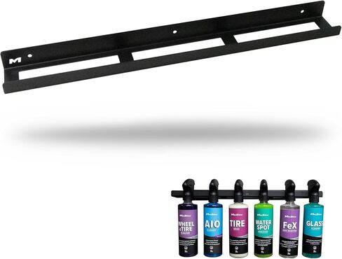 Maxshine Trigger Spray Bottle Holder - Holds up to 6 Sprayers (16oz) - Universal Sturdy, Lightweight Organizer - Easy Wall Mounting for Convenient Access - Ultimate Detailing Accessory and Supplies in Saudi Arabia
