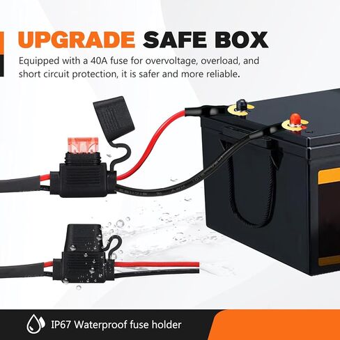 Lightfox LED Light Bar Wiring Harness Kit-14AWG Wiring Kit with 12V Power Relay 40A Blade Fuse On Off Flush Mounted Switch Waterproof DT Connector for Off Road Lights LED Work Light-2 Lead(triangular) in Saudi Arabia