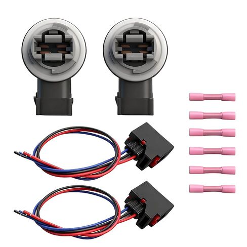 2PCS Turn Signal Light Connector Pigtail Wire Harness Fit Jeep Wrangler JK 2007-2018 Front Lamp & Ram 1500 2011-2014 Rear Tail Light 3-Pin Plug Replace OE 68065016AB 68191950AA in Saudi Arabia