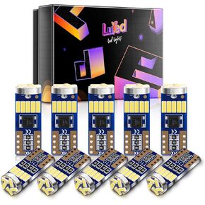 LUYED 10 × 500 لومن ساطع للغاية 9-30 فولت 4014 15-EX شرائح Canbus W5W 194 168 2825 مصابيح LED، أبيض زينون (لمبة 194 LED ساطعة) in Kuwait