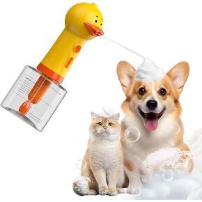 NRYDEPET Electric Dog Cleaning Foam Machine, Automatic Dog Soap Dispenser for Bath, Rechargeable Pet Shampoo Mixing Bottle for Cleaning, IPX7 Waterproof Dog Bath Supplies for Dog Cat Puppy Children