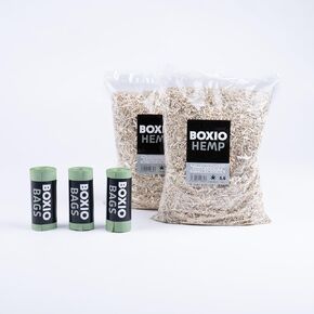 BOXIO - Toilet Up Refill Bundle, 2 x Hemp Litter, 3 x Bags, Accessories Separation Toilet