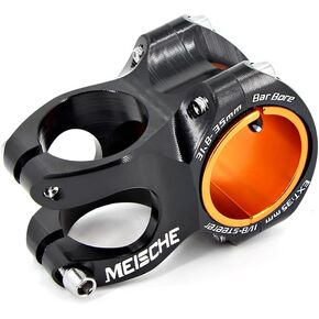 Black MTB Stem Mountain Bike Stem for 31.8/35mm Clamp Short Bar Riser 35mm/1.38inch Length Bicycle Handlebar Extender