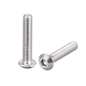 uxcell M4x12mm Machine Screws Hex Socket Round Head Screw 304 Stainless Steel Fasteners Bolts 20pcs