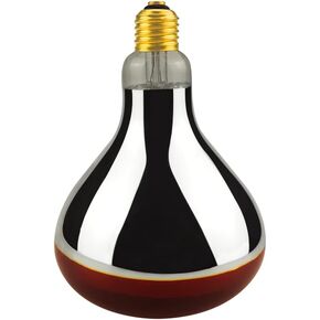 BONGBADA 2 Pack Heat Lamp Bulb R40 250 Watt Roasted Red Infrared Explosion Proof Glass Heat Lamp Bulb for Reptiles, Chicks, Food, Bathroom, and Light Therapy, Use E26 Base