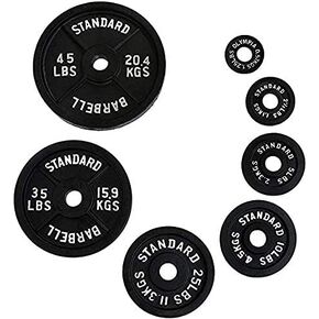 Ader Black Olympic 1.25lb-100lb Weight 2'' Plates
