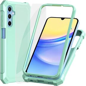 Ailiber for Samsung Galaxy A35 Case, Galaxy A35 5G Case with Screen Protector, Dual Layer Structure Protection, Shockproof Corner TPU Bumper, Heavy Duty Silicone Cell Phone Cover for Galaxy A35-Black