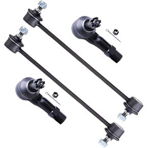 SCITOO 4-PC SET Suspension Kit For Mazda Protege Protege5 Outer Tie Rod End,Rear Sway Bar End Link