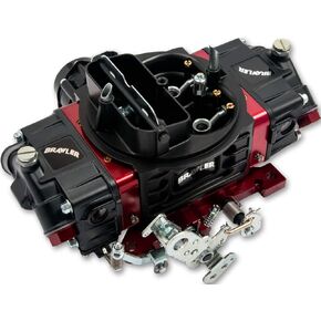 NEW QUICK FUEL TECHNOLOGY BRAWLER STREET CARBURETOR,RED BILLET BLACK FINISH,MECHANICAL SECONDARIES,750 CFM,4150 MODEL,COMPATIBLE WITH GASOLINE