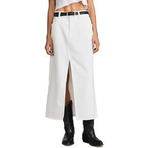 Lucky Brand Women's Denim Maxi Skirt with Slit