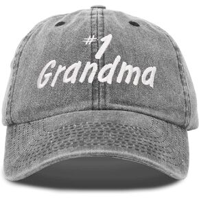 DALIX Number 1 Grandma Hat Gift Washed Cotton Baseball Cap