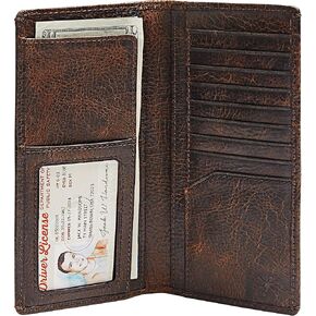 House of Jack Co. JACK Long Bifold Wallet | Natural Grain Cowhide | Rodeo Wallet | Multi-Card Capacity Men's Tall Wallet