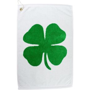 Lucky 4 Leaf Clover Golf and Utility Sports Towel (16" x 24") (4 Leaf Clover)