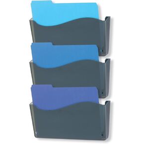 Officemate Unbreakable Wall File, Letter/A4 Size, Clear, 3 Pack (21654)