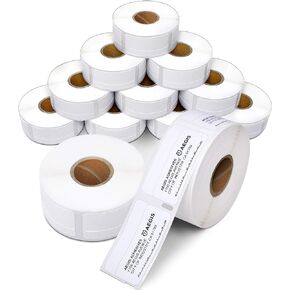 Aegis Adhesives - Compatible Direct Thermal Labels Replacement for DYMO 30857 (2-1/4" X 4") Name Tag Badge - Use with Labelwriter 450, 450 Turbo, 4XL Printers (6 Rolls)
